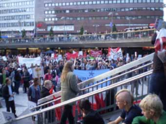 Septemberalliansens demonstration i Stockholm 15 september