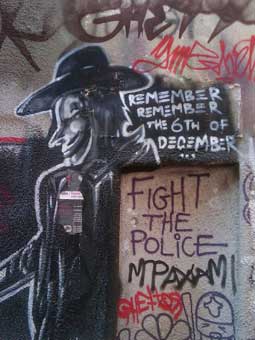 grafite som en del av protesterna